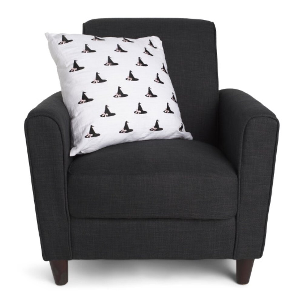 20x20in Witch Bow Embroidery Pillow, NEW,